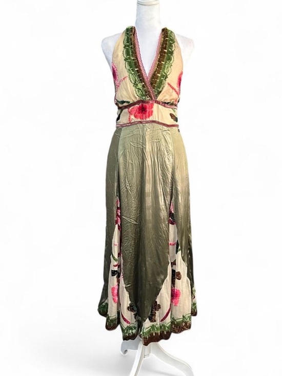 Hale Bob Dresses & Skirts - Rare find Hale Bob whimsical woodland fairy silk halter dress